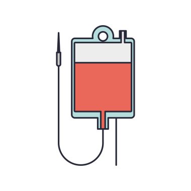 Kan bağışı için çanta asılı