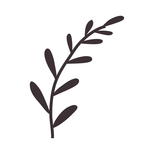 Tiges de silhouette avec peu de feuilles — Image vectorielle