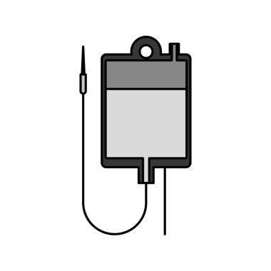 Kan bağışı için çanta asılı siluet