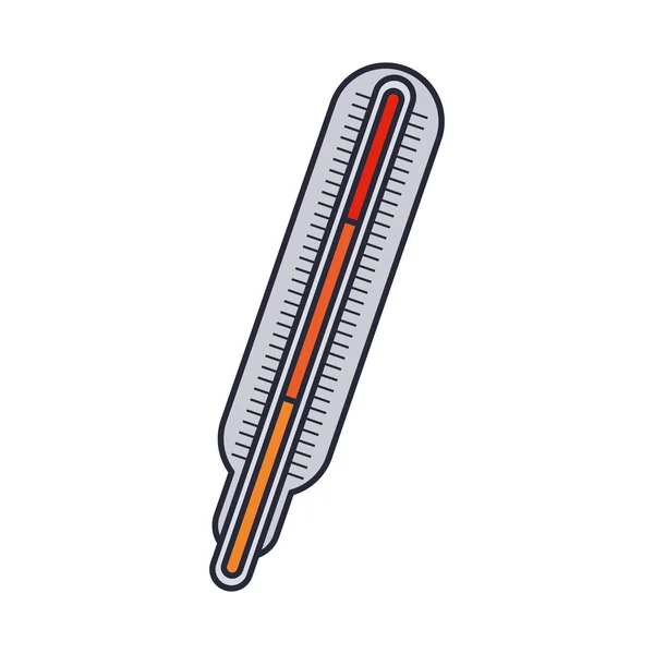 Thermometer mit Temperaturskala in Farben — Stockvektor