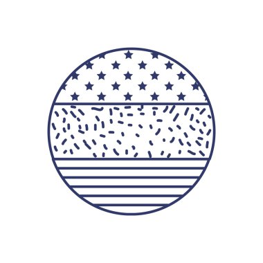 amerika birleşik devletleri bayrağı ile siluet küre
