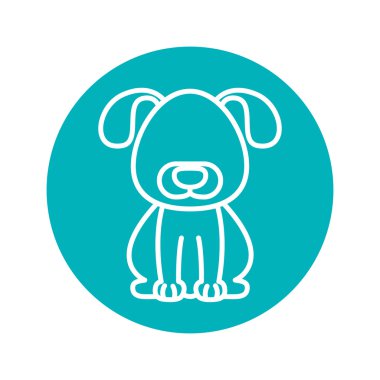 Köpek evcil hayvan ile Daire şekli