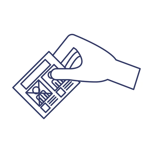 Silhouette de la main par vote — Image vectorielle
