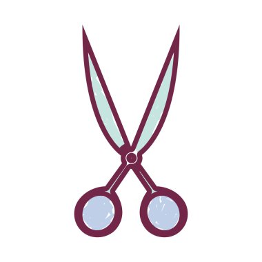 silhouette with scissor hand tool color