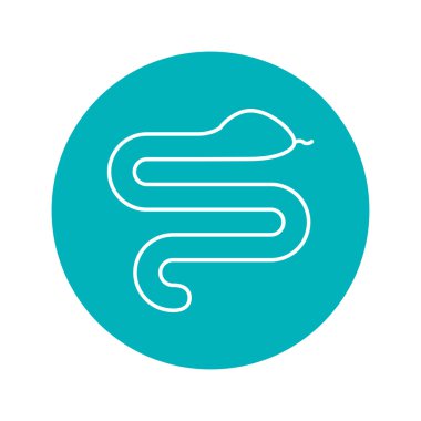 Yılan vahşi hayvan ile daire şekli