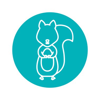 Sincap vahşi hayvan ile daire şekli