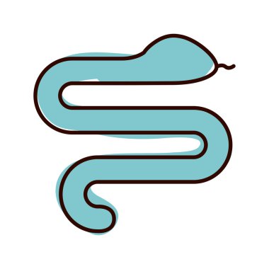 yılan vahşi hayvan rengi ile siluet