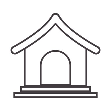 silhouette with dog house pet