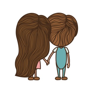 couple back with holding hands