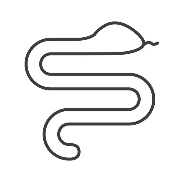 Silhouette avec serpent animal sauvage — Image vectorielle