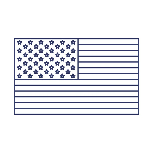 Silhouette flag the united states — Stock Vector