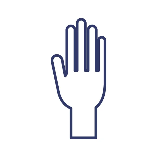 Silueta s lidskou pravou rukou — Stockový vektor