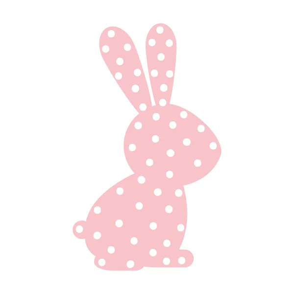 Motif avec lapin animal domestique couleur — Image vectorielle