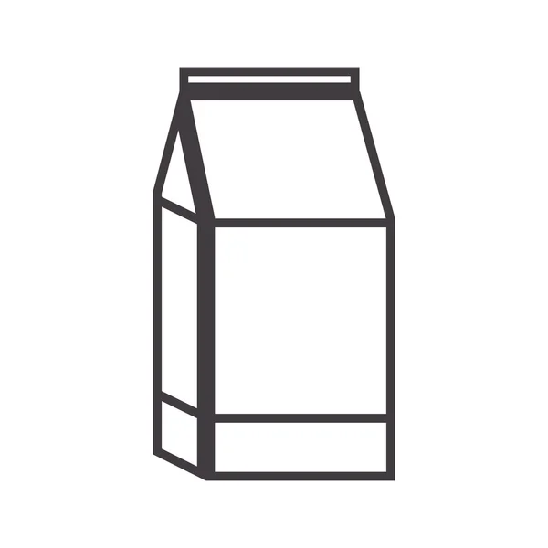 Silhueta com caixa de leite alimentos —  Vetores de Stock