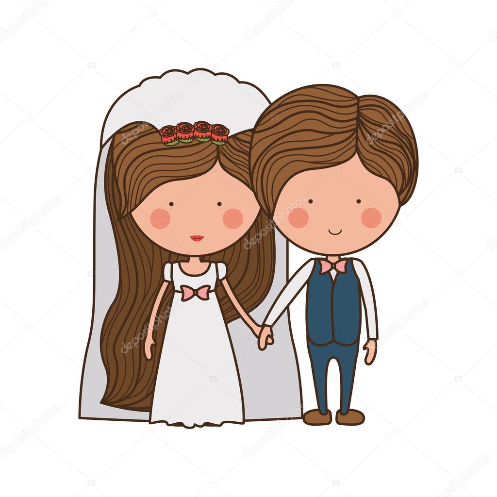 portrait of wedding couple with costumes