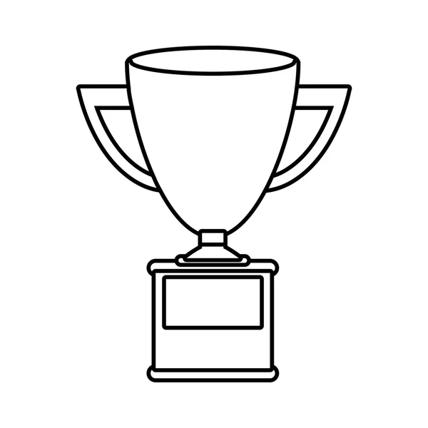Силуэт Кубок Трофея с пластиной — стоковый вектор