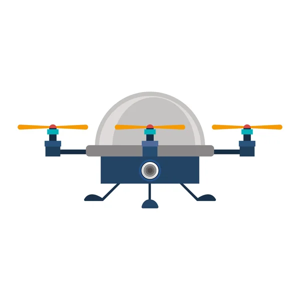 Drone zaawansowane z kabiny i trójłopatowe — Wektor stockowy