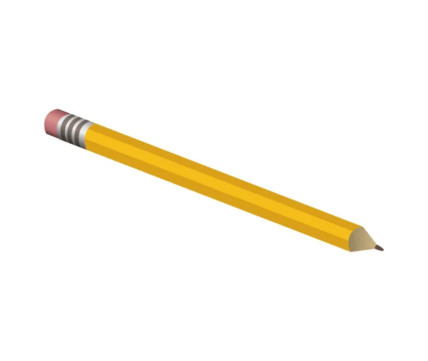 Канцелярский карандаш с ластиком — стоковый вектор