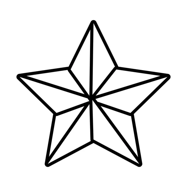 Étoile silhouette avec cinq points — Image vectorielle