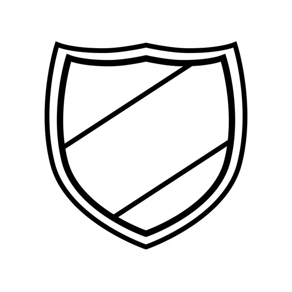 Emblema silhouette con linee sagomate — Vettoriale Stock