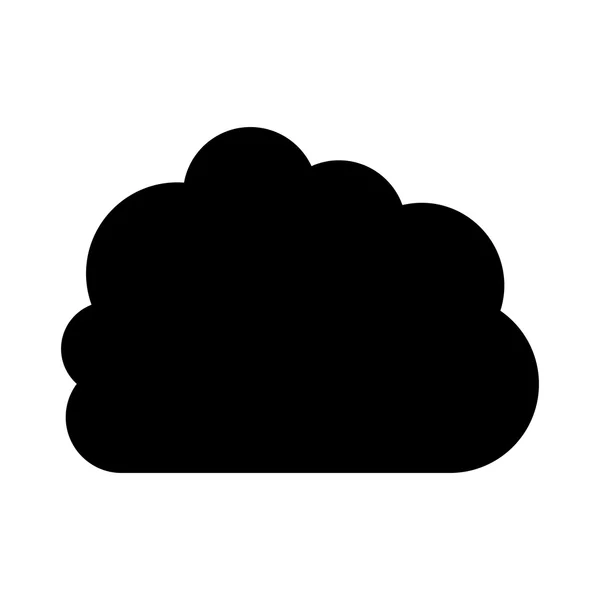 Nuvem de silhueta em forma de cumulus — Vetor de Stock