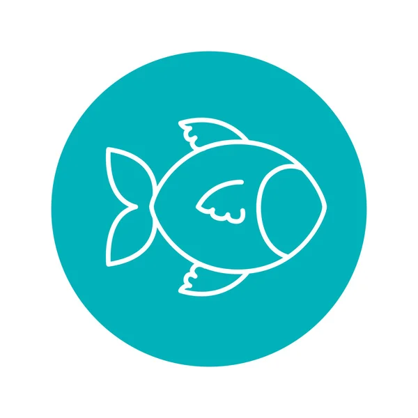 Cirkel formen med fisk djur — Stock vektor