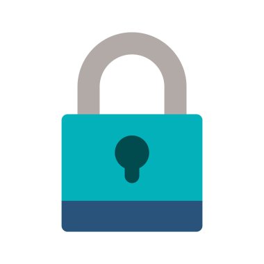 Mavi gövdeli asma kilit ve kelepçeleyin