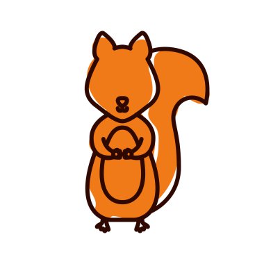 Sincap vahşi hayvan renk siluet