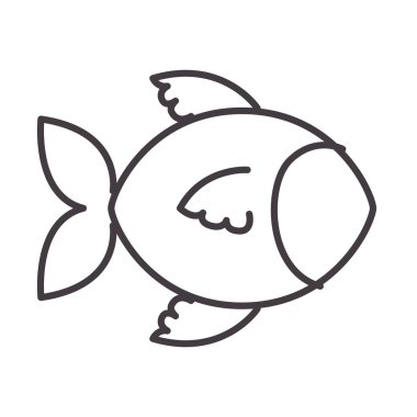 Balık şekil hayvanıyla siluet