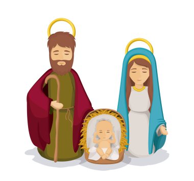 Bebek İsa'nın tasarım Mary ve joseph ile