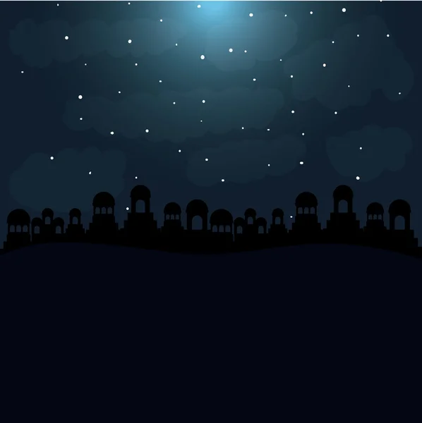 Bethlehem silhouet en woestijn ontwerp — Stockvector