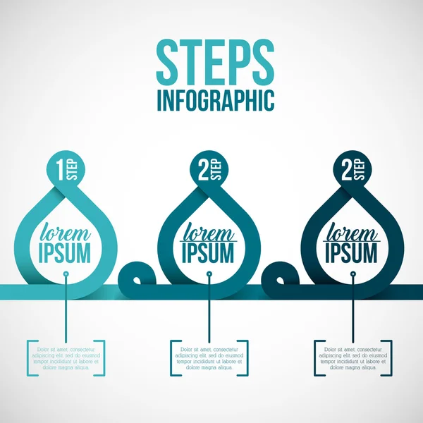 Steps options and infographic design — Stock Vector