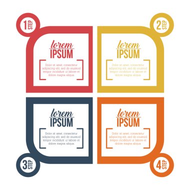 Adımları seçenekleri ve Infographic tasarım