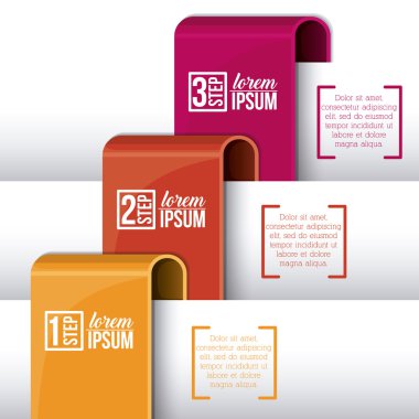 Adımları seçenekleri ve Infographic tasarım