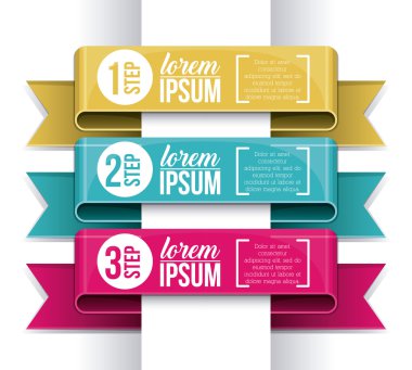 Adımları seçenekleri ve Infographic tasarım