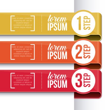 Adımları seçenekleri ve Infographic tasarım