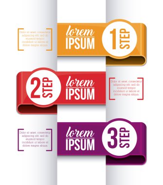 Adımları seçenekleri ve Infographic tasarım