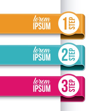 Adımları seçenekleri ve Infographic tasarım