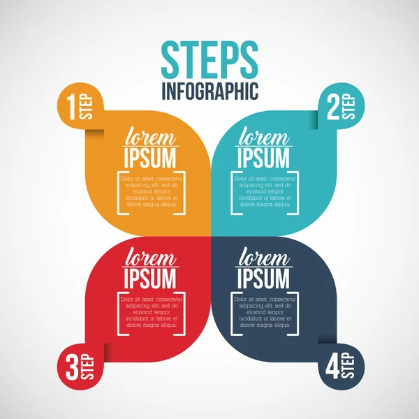 Lépéseket lehetőségek és infographic design — Stock Vector
