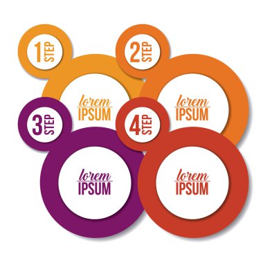 Adımları seçenekleri ve Infographic tasarım