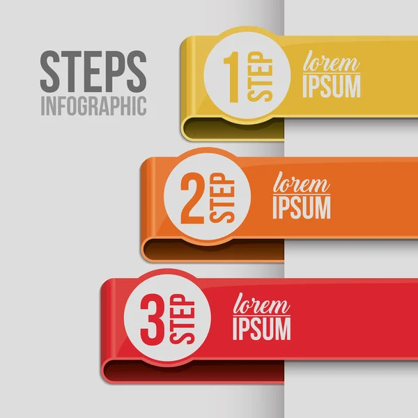 Steps options and infographic design — Stock Vector