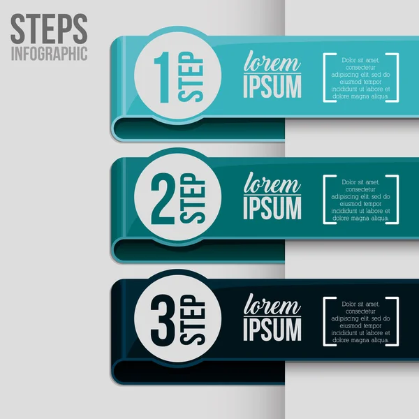 Steps options and infographic design — Stock Vector