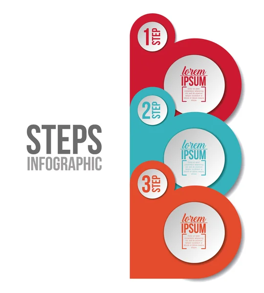 Steps options and infographic design — Stock Vector
