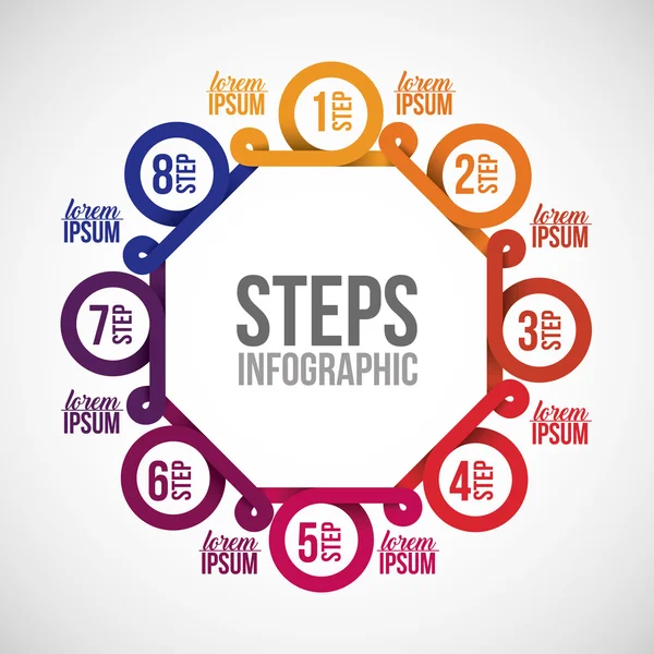 Schritte Optionen und Infografik-Design — Stockvektor