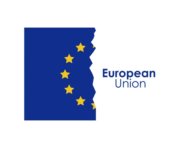Design der Flagge der Europäischen Union — Stockvektor