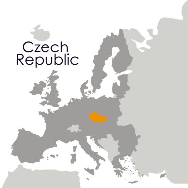 İzole Çek Cumhuriyeti harita tasarım