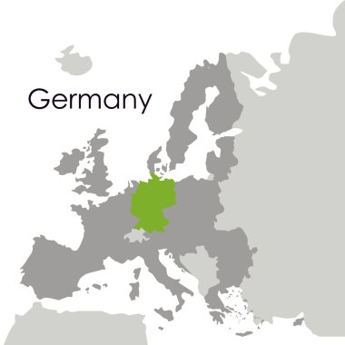 İzole Almanya harita tasarım