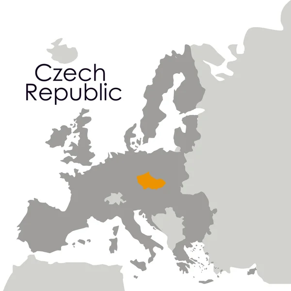 孤立的捷克共和国地图设计 — 图库矢量图片