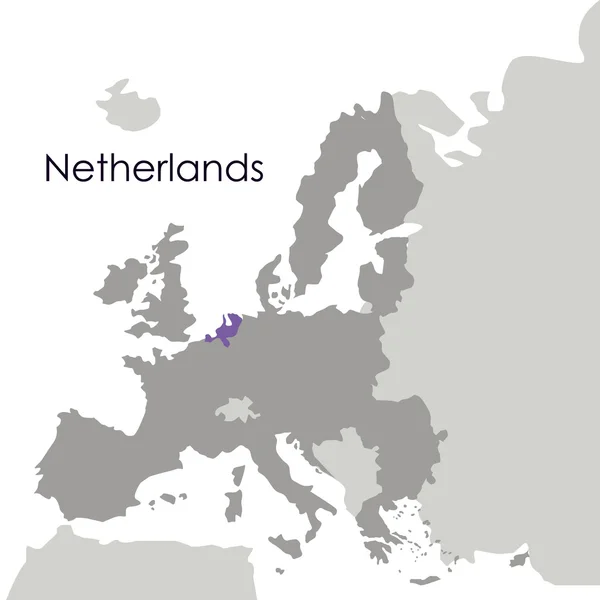 İzole Hollanda harita tasarım — Stok Vektör