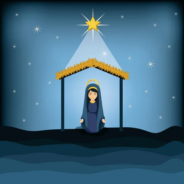 Heilige Maria cartoon design — Stockvector